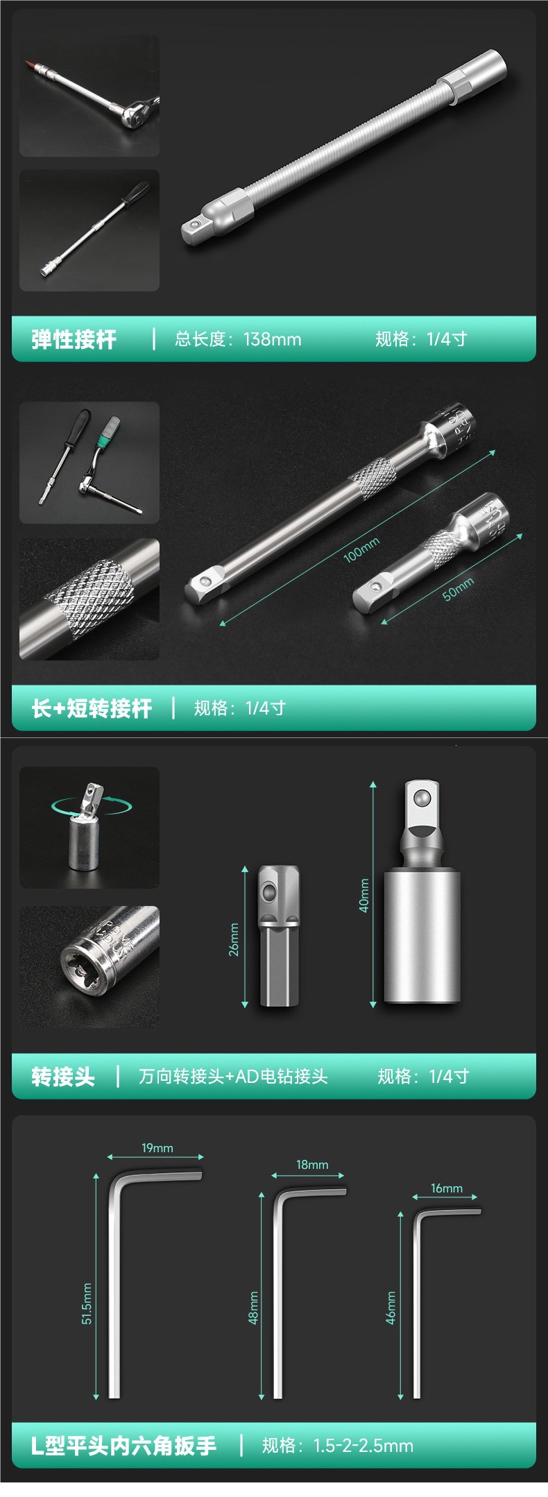 Auto Repair Tool Set, Socket Wrench, Ratchet, Car Repair Combination, Car Repair Tool Box, Multifunctional Small Carbon Steel Tool Set
