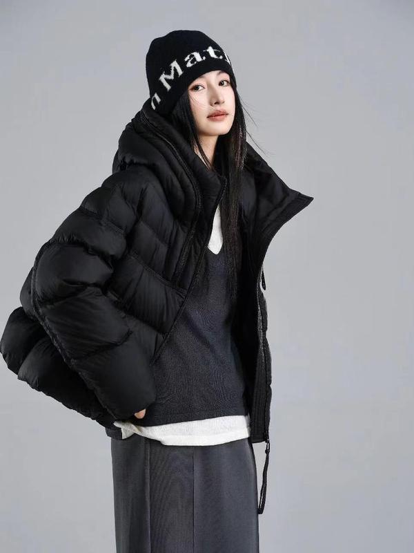欧货90鹅绒服女2025冬新款短款休闲连帽小个子洋气保暖白鹅绒外套|undefined