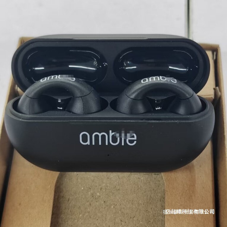 Cross-Border Ambie Bone Conduction Clip-On Wireless Bluetooth Earphones with Fingerprint Touch Control, Ear Clip-Style Sports Earphones Support