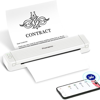 Thermal transfer plain paper a4 printer bluetooth no ink