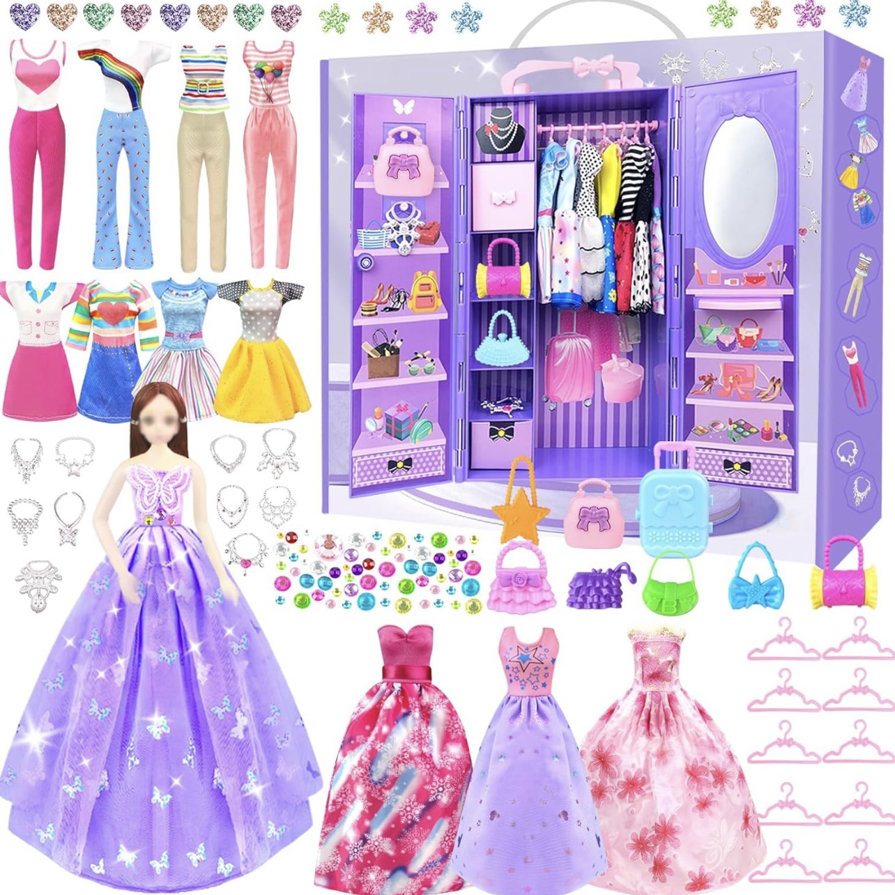 11.5-inch dress-up doll clothes, apparel, shoes, wardrobe, girls' toys, accessories, short skirts (foreign trade, cross-border wholesale)