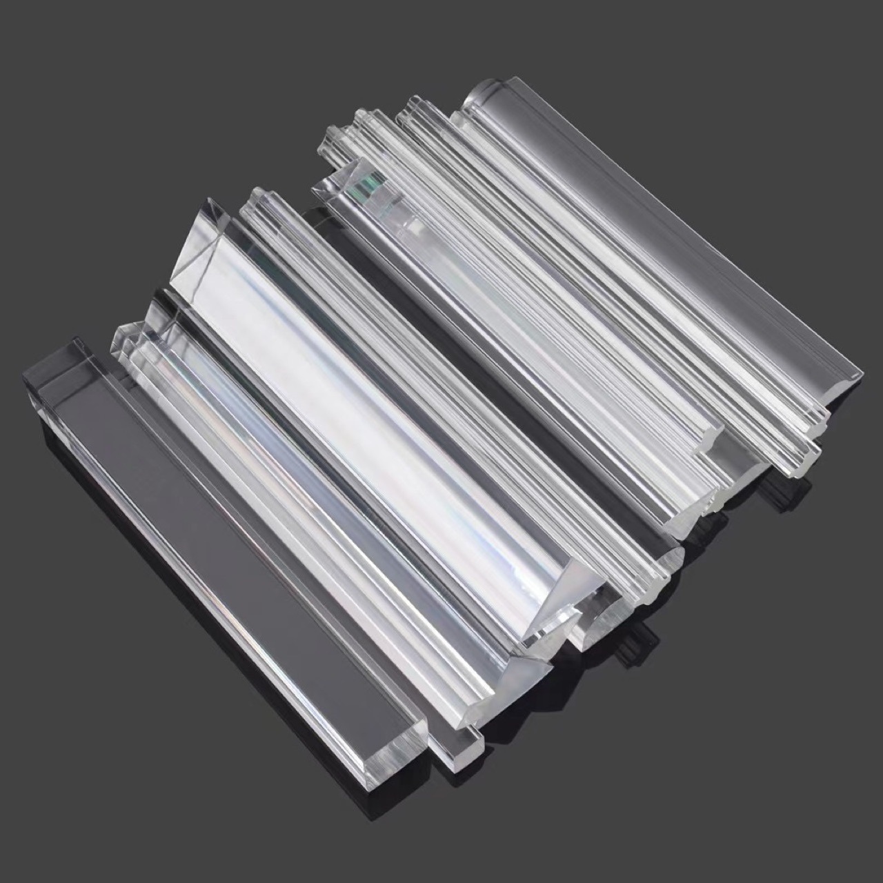 透明有机玻璃棒亚克力实心圆棒直径2-300mm水晶柱导灯光彩色装修