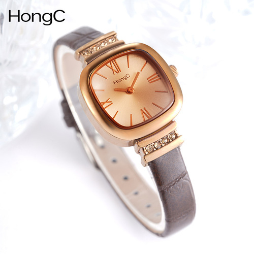 C011 retro small square watch black gold small sugar cube watch student party ladies quartz watch waterproof female watch