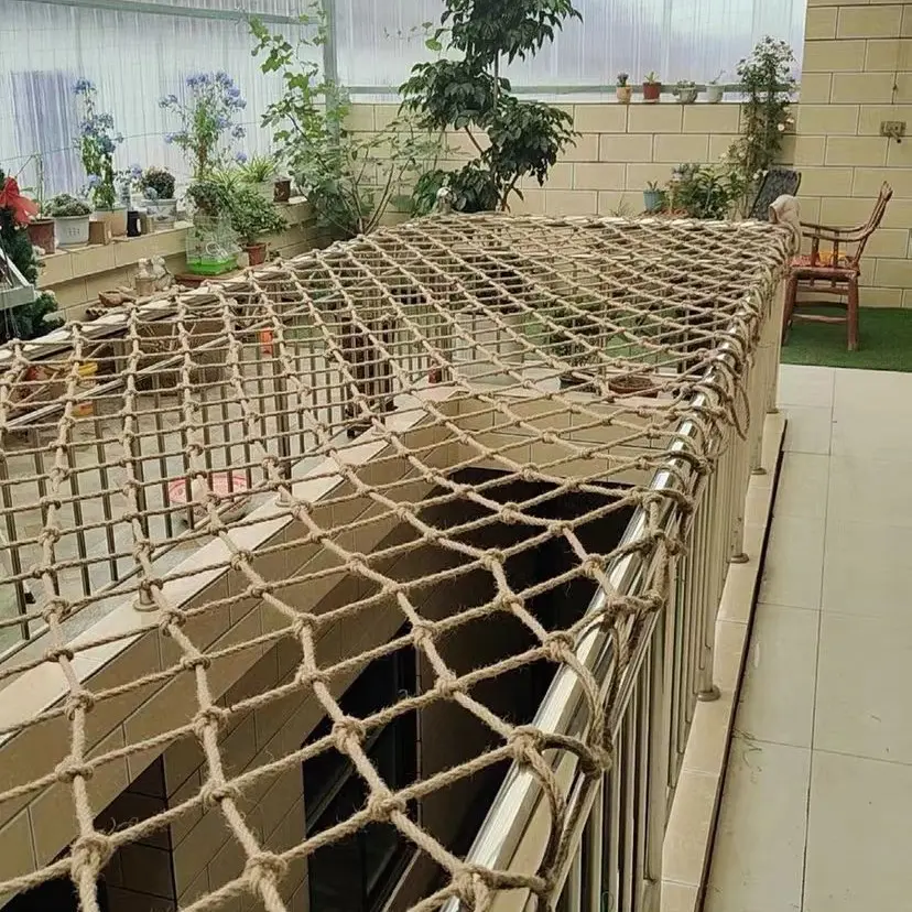 Ll Hemp Rope Net Decorative Net Deep Sea Net Partition Wall Hanging Net Climbing Net Stair Protection Net Cat Toy