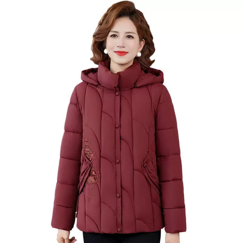 妈妈羽绒棉袄冬季加厚洋气新款中老年棉衣女50岁中年妇女秋冬外套