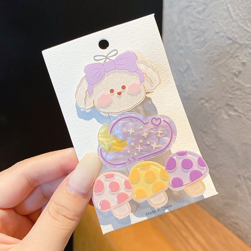 夏季儿童毛绒发卡侧边夹小香风头饰女童不伤发高级感可爱发夹|undefined