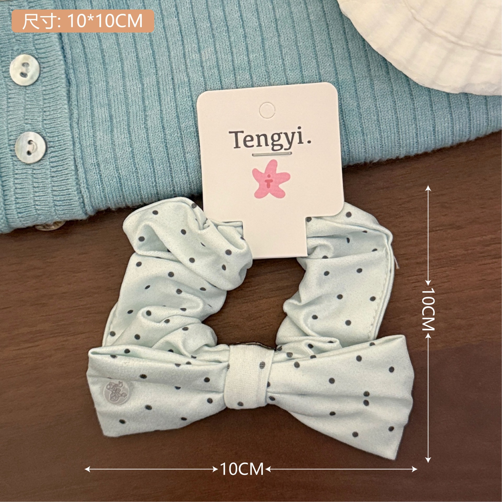 Verano refrescante bowknot encaje intestino grueso anillo para el cabello niña estilo pastoral sentido de alta calidad bola grande cuerda para el cabello