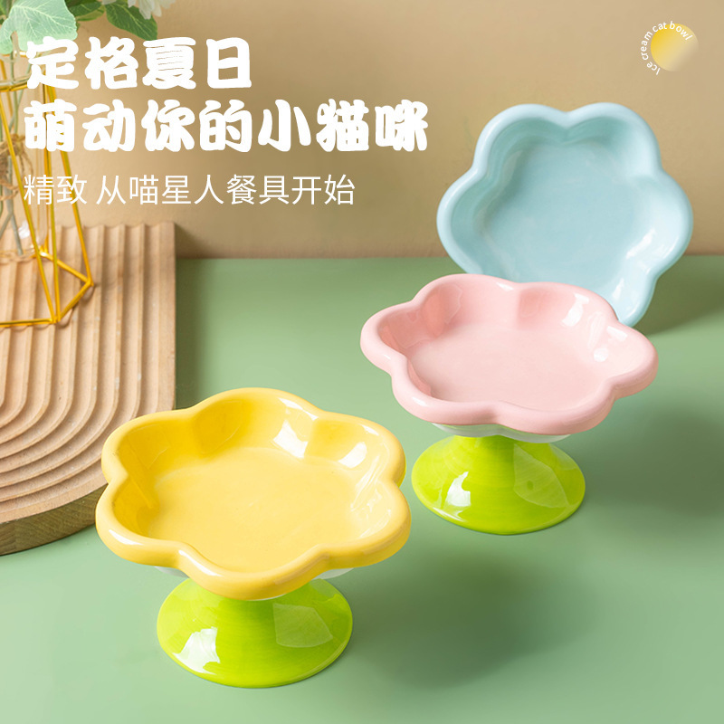 Cat Bowl ceramic cat food bowl cat food bowl plate water feeding plate rice bowl feeding bowl protective cervical vertebra pet cat supplies Cat Bowl ceramic cat food bowl cat food bowl plate water feeding plate rice bowl feeding bowl protective cervical vertebra pet cat supplies