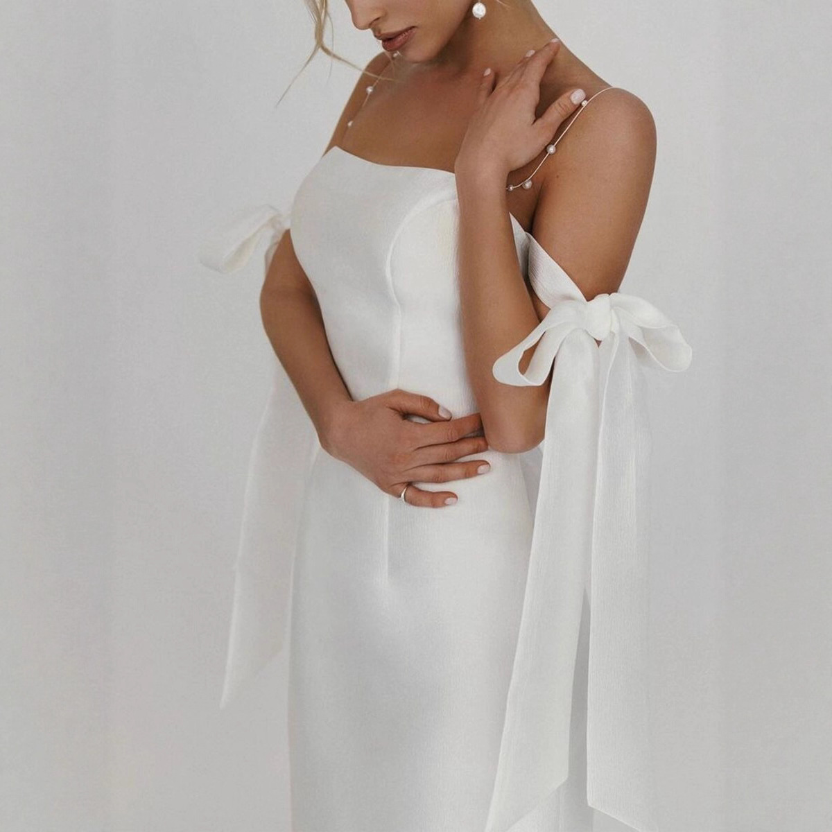 2020 Spring and Summer New European and American Foreign Trade Women's Clothing Amazon Independent Station Sexy Shoulder Pearl Elegant Dress