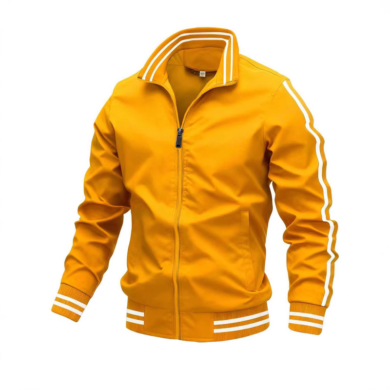 Men's New Zipper Bomber Jacket Spring and Autumn Casual Stand Collar Baseball Uniform Men's Sports Outdoor Streetwear