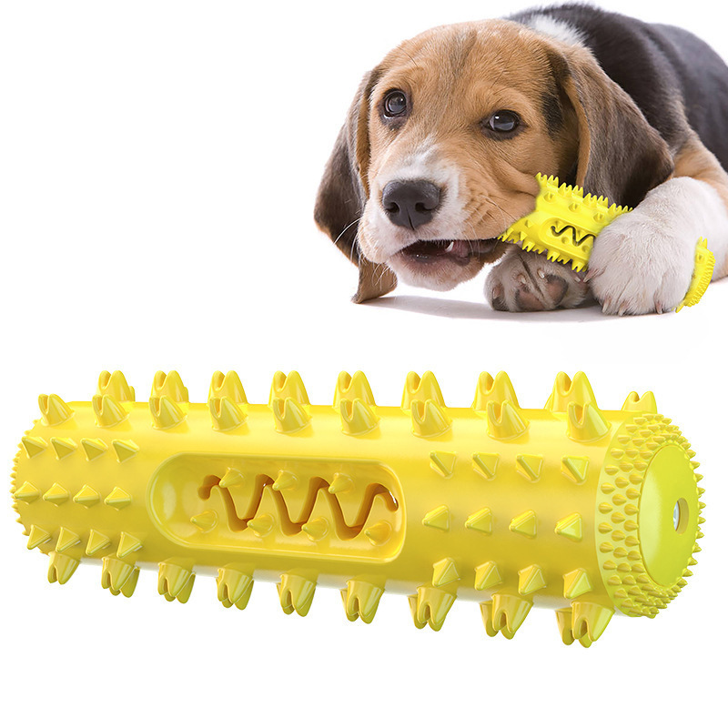 소리나는 치아연삭 장난감-칫솔스틱 [노란색]