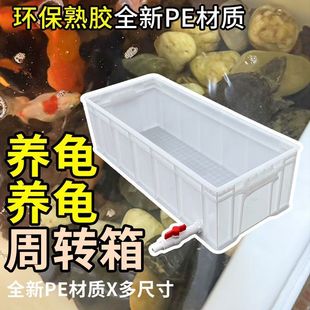 Large Special Turtle Breeding Box Turtle Box Plastic Fish Tank Rectangular Turnover Plastic Box Thickened Turtle Pond Turtle Basin