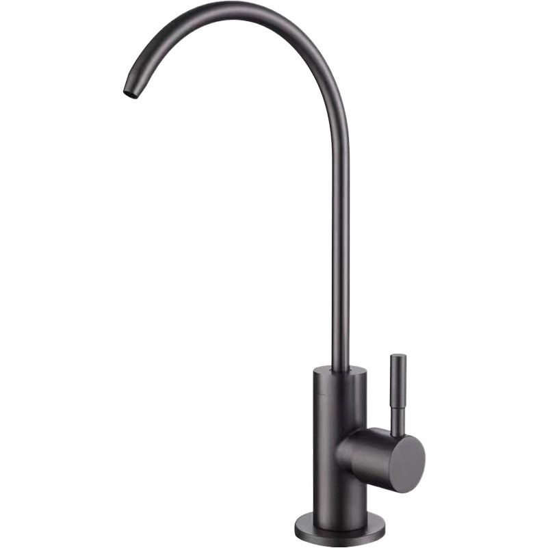 Pistola gris grifo de agua potable directa purificador de agua pura mesa de café fregadero 2 puntos solo cocina fría 304 grifo de acero inoxidable hogar