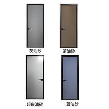 窄钛镁铝合金平开门轻奢厕所卫生间厨房书房钢化玻璃门