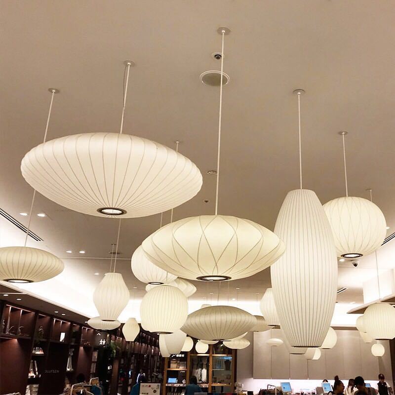 北欧意大利蚕丝吊灯中式客厅餐厅卧室吧台灯日式茶室禅意吊灯|undefined