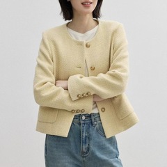 素典减龄洋气小香风外套春季新款高级感气质女士短款别致上衣