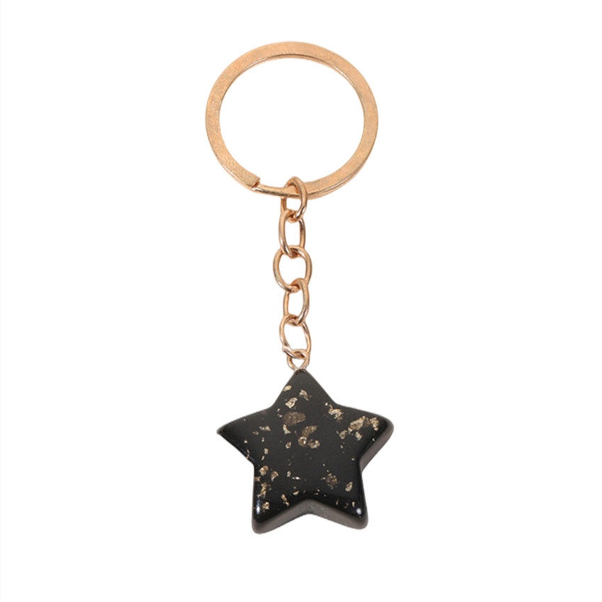 Cute Star Moon Arylic Metal Unisex Bag Pendant Keychain display picture 2