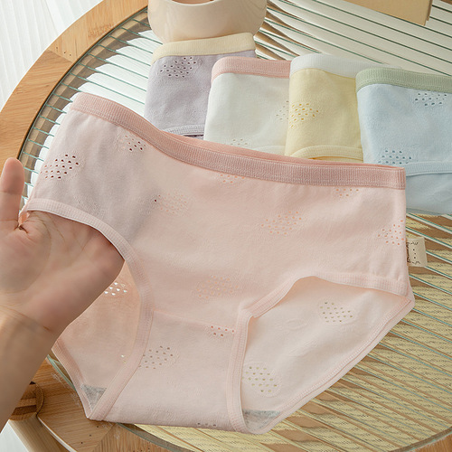 A-class baby cotton panties for women, pure cotton breathable 5A antibacterial inner crotch girls' middle waist girl student triangle pants carefully selected 