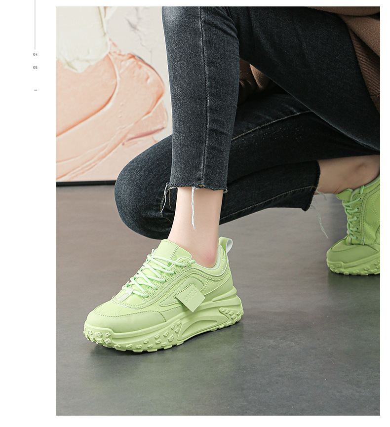 Women's Casual Solid Color Round Toe Chunky Sneakers display picture 5