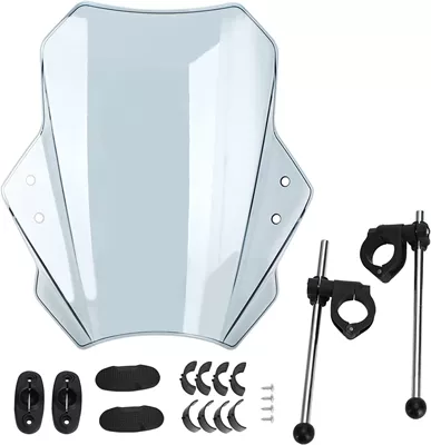 Motorcycle front windshield Windshield Aluminum Alloy Bracket - gray-blue-five-layer-corrugated-box-packaging