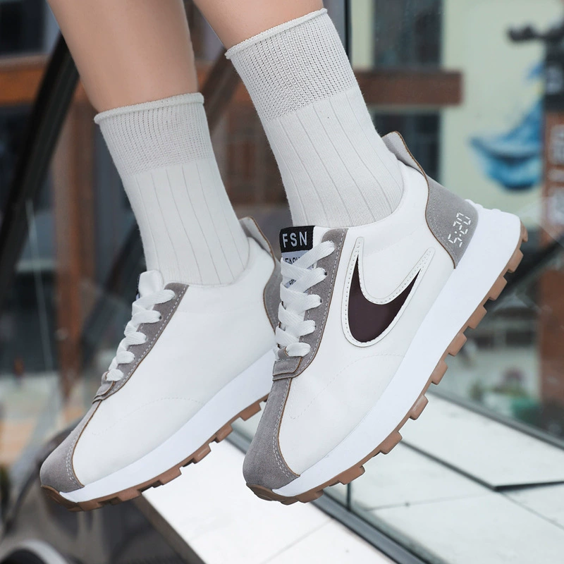 Мужская и женская обувь с одинаковыми отцами женская новая мода винтажная классическая толстая подошва увеличила дизайн повседневная женская спортивная обувь