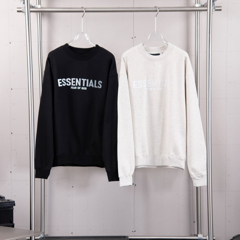 Fog American Sports Blur Printing Autumn and Winter Heavy Loose Niche Pure Cotton Casual Round Neck Sweater for Men and Women Couple