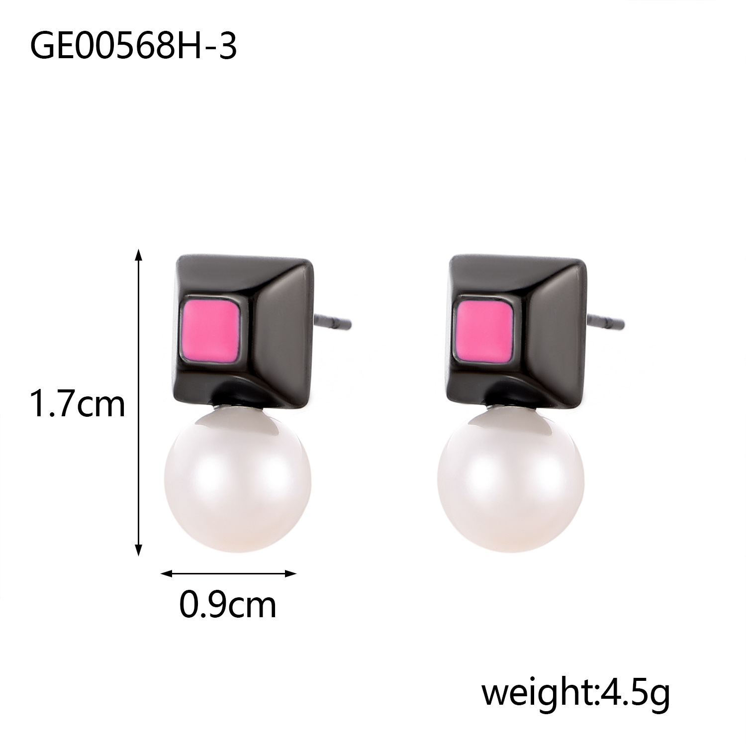 Stainless Steel Black Plating Minimalist, Symbols/Geometric Shapes Earring