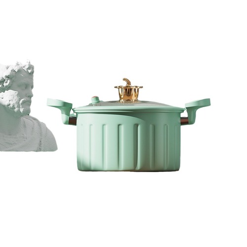 Universal Roman Low Pressure Cooker, Household High-Aesthetics Dual-Ear Non-Stick Pot, Large Capacity Cooking Pot, Multigrain Stone Pot, Gift Pot