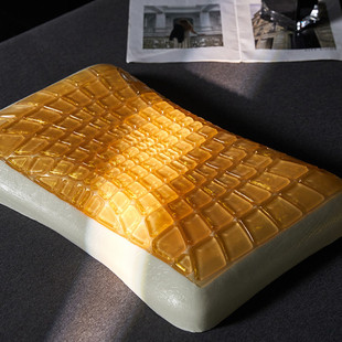 Jingya Golden Amber Suspension Gel Memory Foam Pillow Gift Box Cervical Support Sleep Cooling Pillow Sleeping Adult Neck Support Pillow