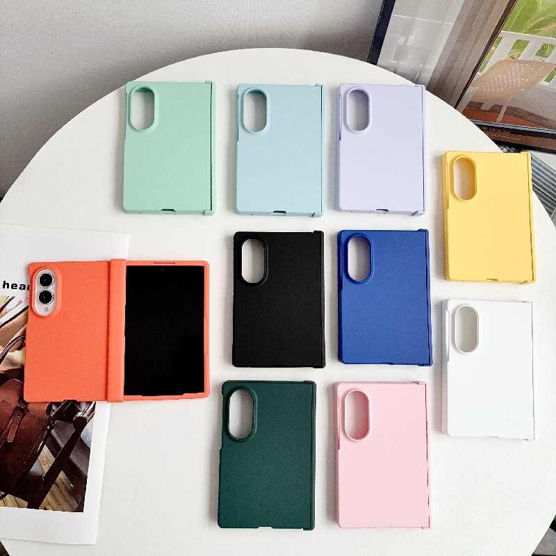 Solid Color Skin-Like Case Suitable for Samsung Z Fold8 Wide Phone Case, Anti-Drop Pc Hard Anti-Scratch Foldable Screen Protective Cover