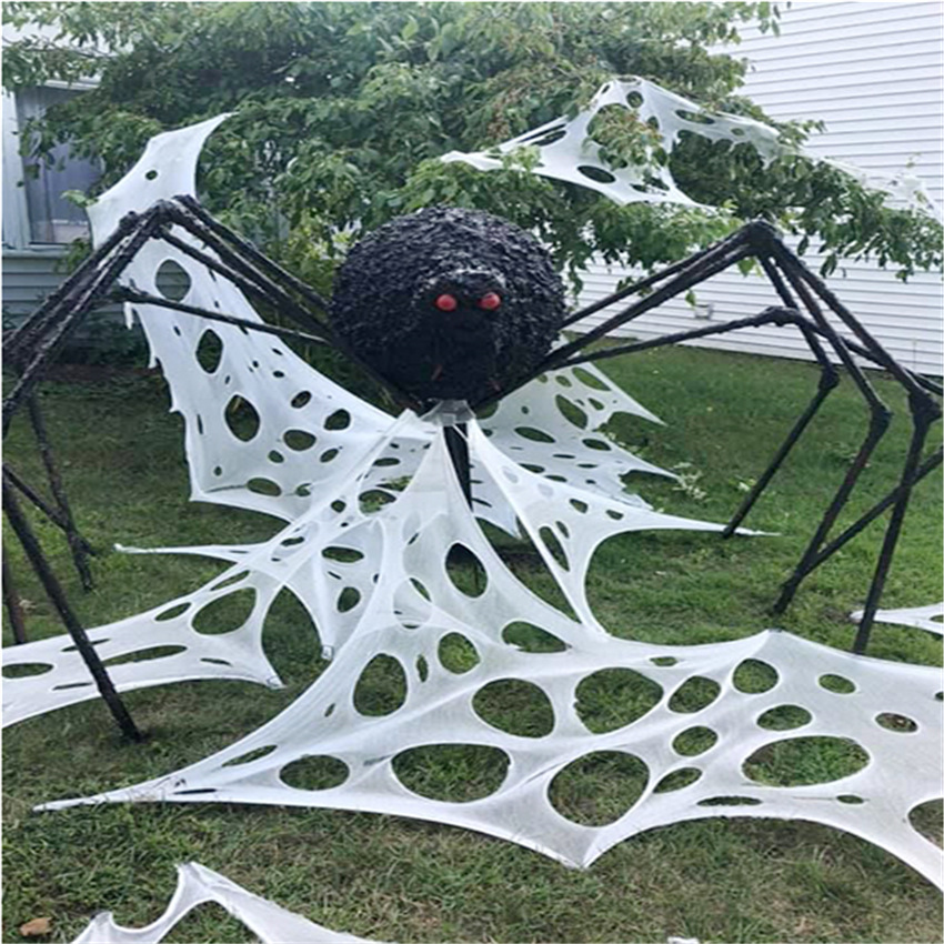 Halloween Spider Web Funny Decorative Mesh Halloween Elastic Spider…