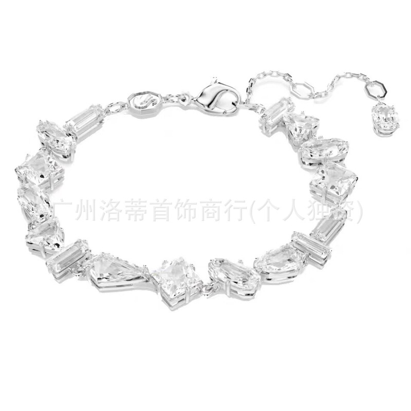 施家高版本恶魔之眼手镯采用施华洛元素世奇灵动方糖天鹅手链女环|undefined