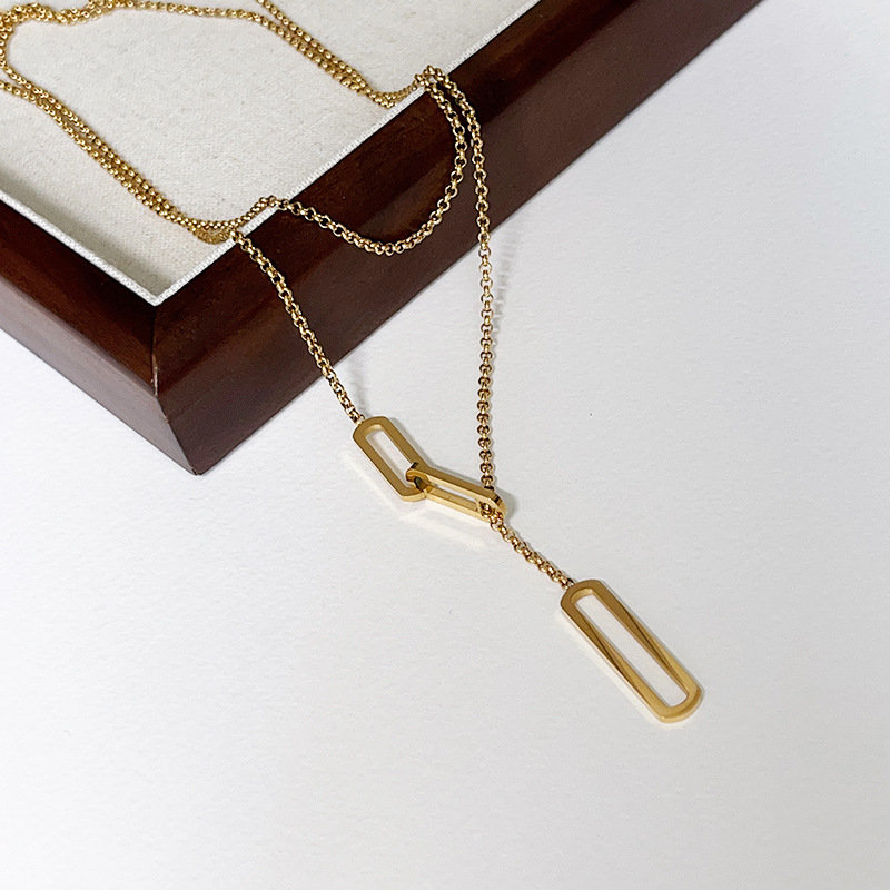 26g Weight Vacuum Plating Gold Plating Process 18K Gold Plated Plating Material Titanium Steel Pendant Material Pendant Necklace Classification Titanium Steel Chain Material 1 Piece Quantity Holiday, Daily Occasion Titanium Steel Material Geometric Pattern Unisex Gender Plating Design Casual, Simple Style Style Titanium Steel 18K Gold Plated Casual Simple Style Plating Geometric Pendant Necklace 7