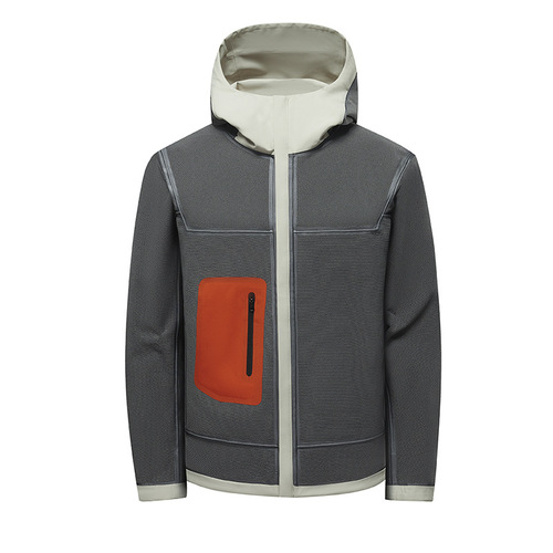 Cross-border seamless laminated plus velvet jacket for men and women, fully heat-sealed waterproof and windproof outdoor jacket, couple jacket