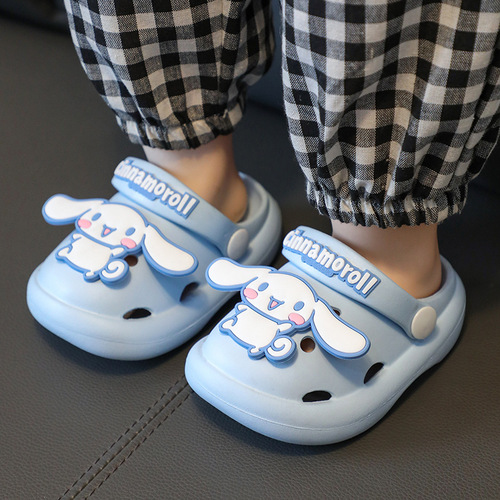 Children's Slippers Summer Girls Baby Croc Shoes Boys Cartoon Beach Two-Wear Korean Anti-Slip Sandals Garden Shoes