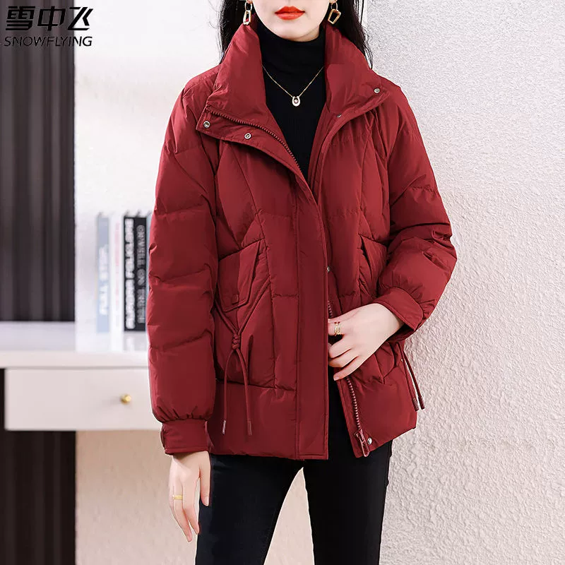 Winter solid velvet warm down jacket, duck down