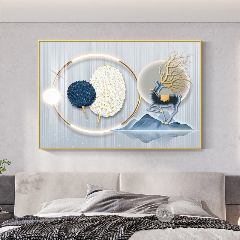现代卧室床头装饰画挂画轻奢大气主卧挂画客厅高级感房间墙面壁画|undefined