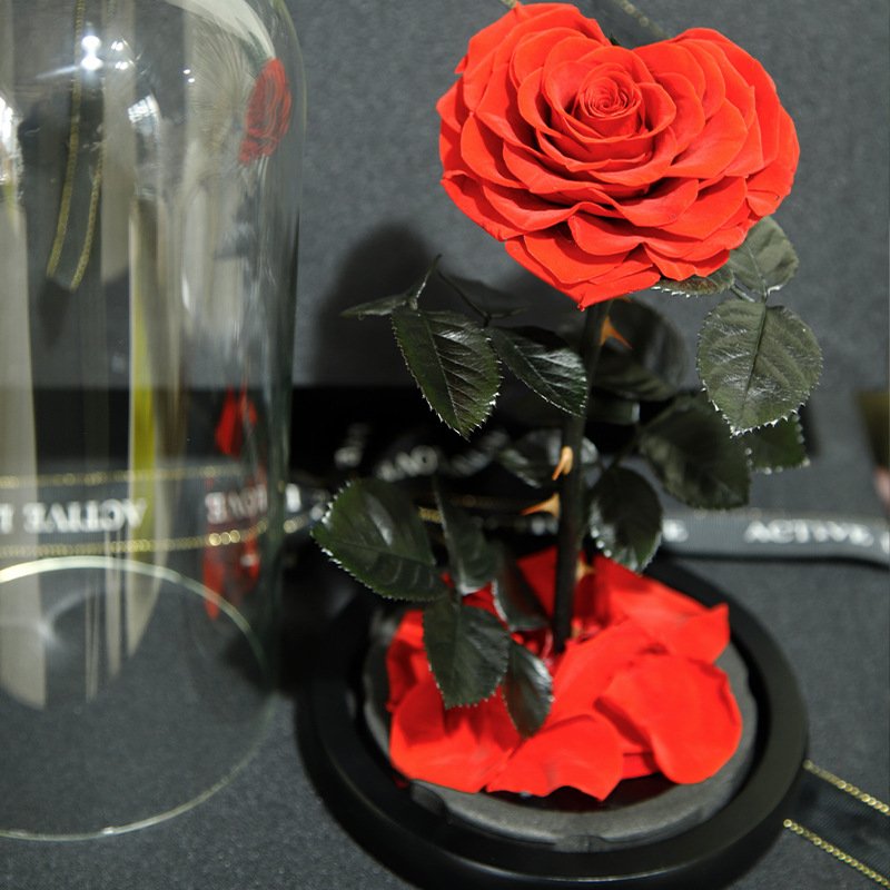 Yunnan Yongsheng flor cubierta de cristal artesanía regalo decoración al por mayor para la novia del maestro día