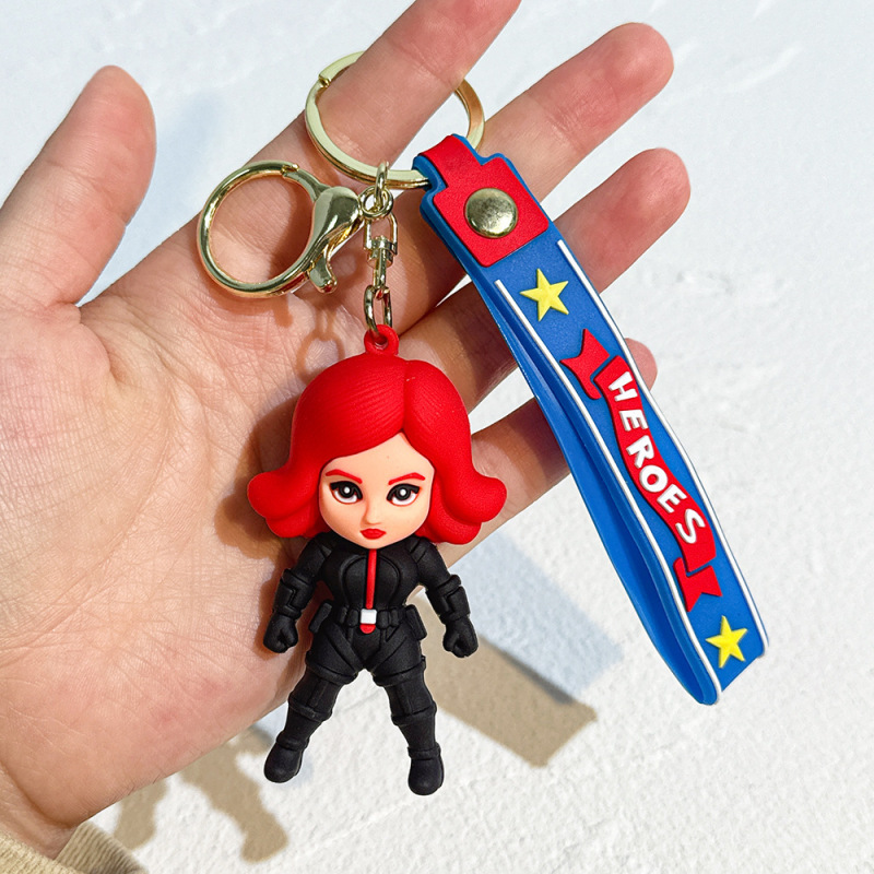2025 アベンジャーズスパイダーマンキーホルダーキャプテンアメリカ車のキーペンダントマーベルキーホルダー卸売|undefined