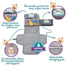 童车悬挂式新生儿隔尿垫 便携式防水多功能带湿纸巾婴儿换尿布垫