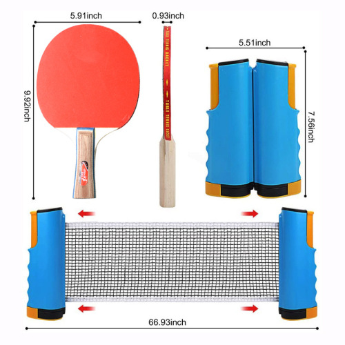 Cross-border hot selling REGAIL boxed table tennis telescopic rack set 2-shot 4-ball table tennis racket rack set
