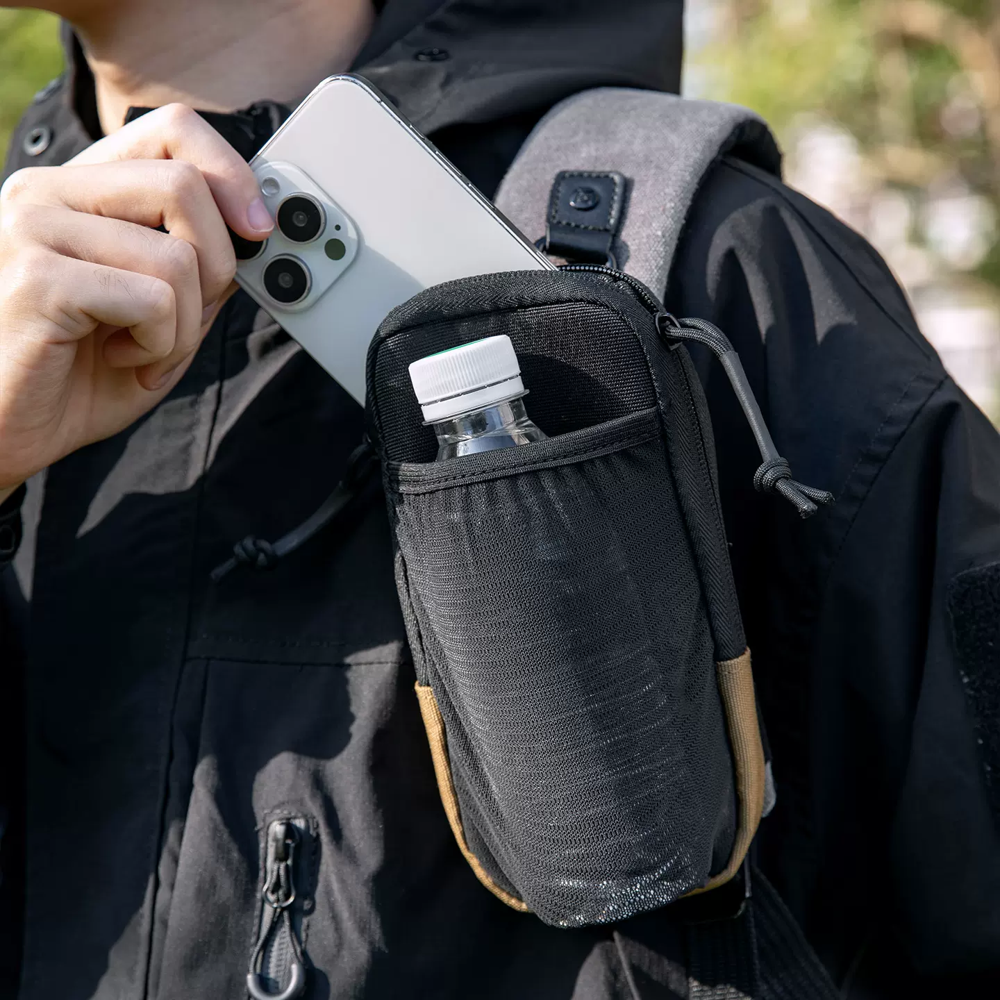 多功能时尚斜挎包 休闲旅行百搭单肩包 户外腰包 简约小型手机包