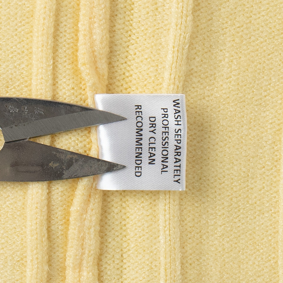 Áo cardigan len dệt kim cổ tròn dáng rộng tay dài nữ — màu vàng, màu xám nhạt chi tiết 19