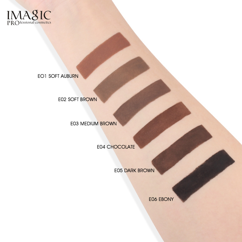 IMAGIC waterproof do not take off makeup 6 color eyebrow cream with brush lasting styling eyebrow cream cross-border foreign trade makeup wholesale 2