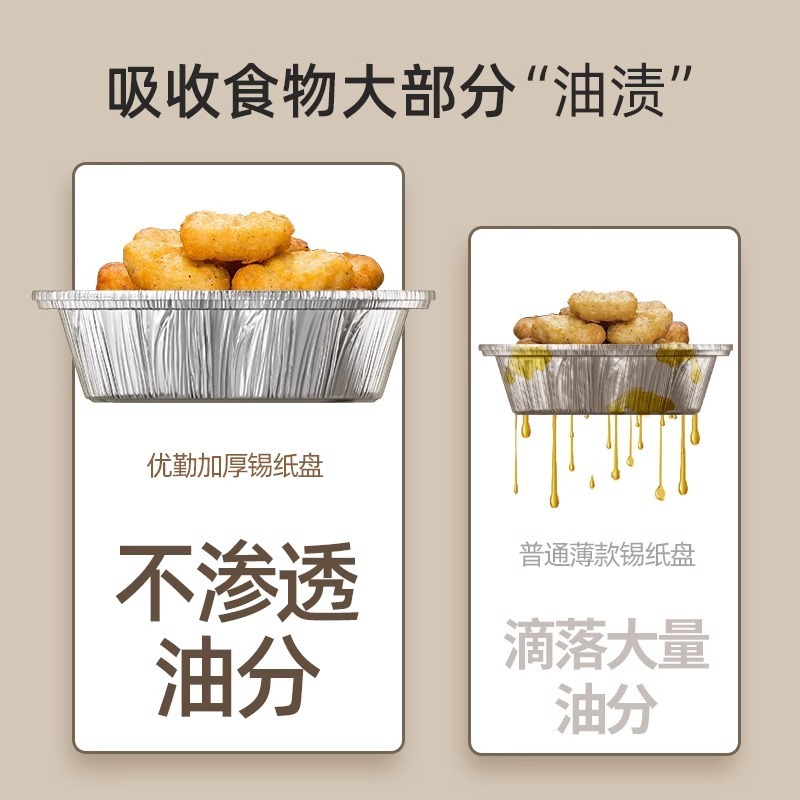 錫紙空気揚げ鍋専用紙家庭用食品級厚手焼き錫箔紙皿円形アルミ箔紙錫紙ボウル|undefined