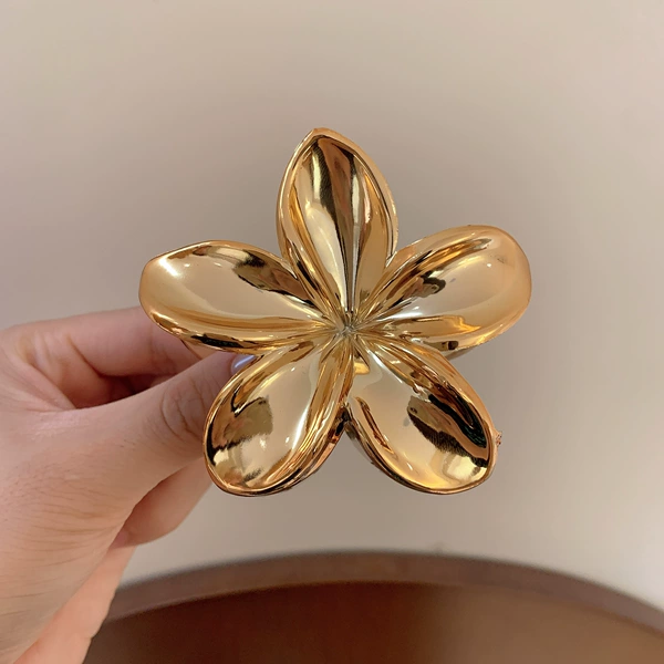 Electroplated gold-Frangipani gripper 8.5CM