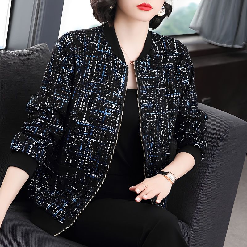 外套女春秋冬百搭新款休闲宽松时尚洋气小外搭中年妈妈短上衣