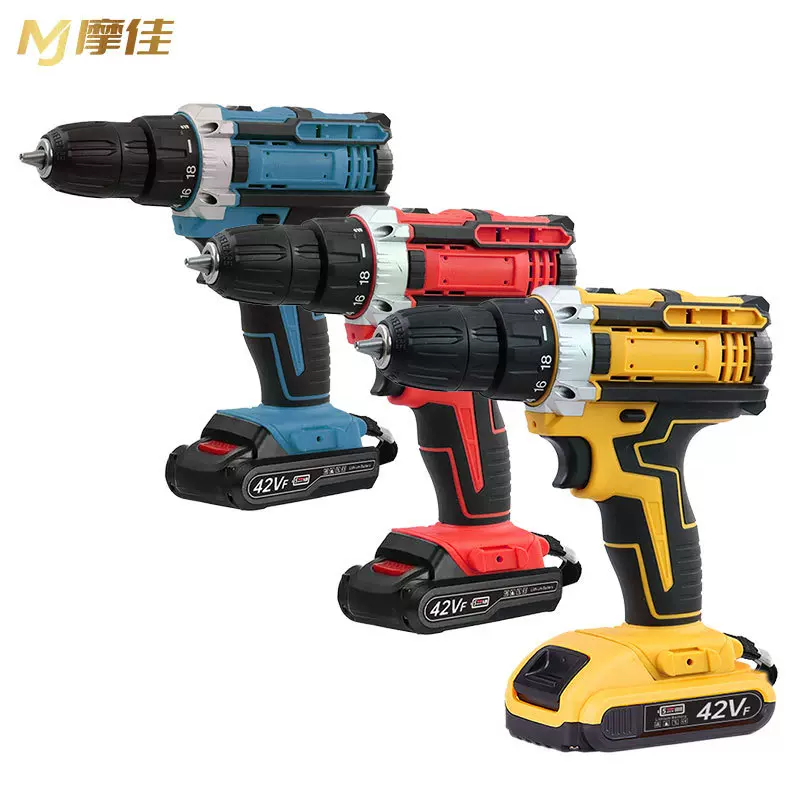 跨境电钻充电式锂电钻手电钻手枪钻电动螺丝刀钻头电动工具套裝
