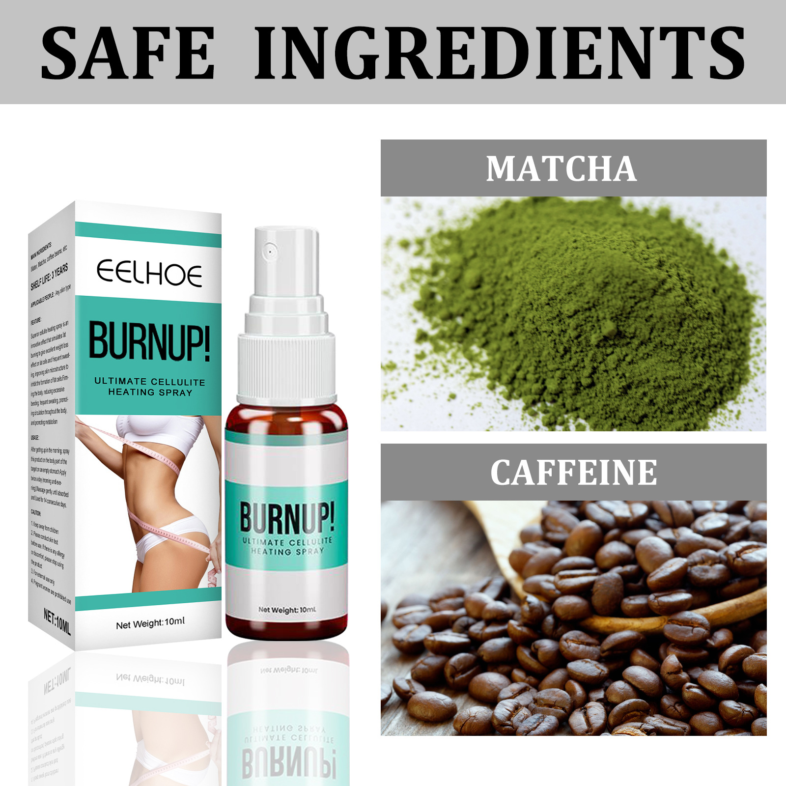 EELHOE Body Slimming & Vacker för att ta bort mage och lårmuskler uppstramande Skin Shaping spray_voghion.com