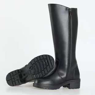 Grand, Middle School Students Banner Banner Banner Banner Guard High Leather Boots Equestrian Boots Captain Tong Ziper Boots